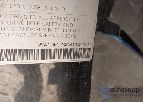 2021 Audi Q3 Premium 45 Tfsi S Line Quattro Tiptronic z USA, uszkodzony, nr VIN WA1DECF3XM1142050